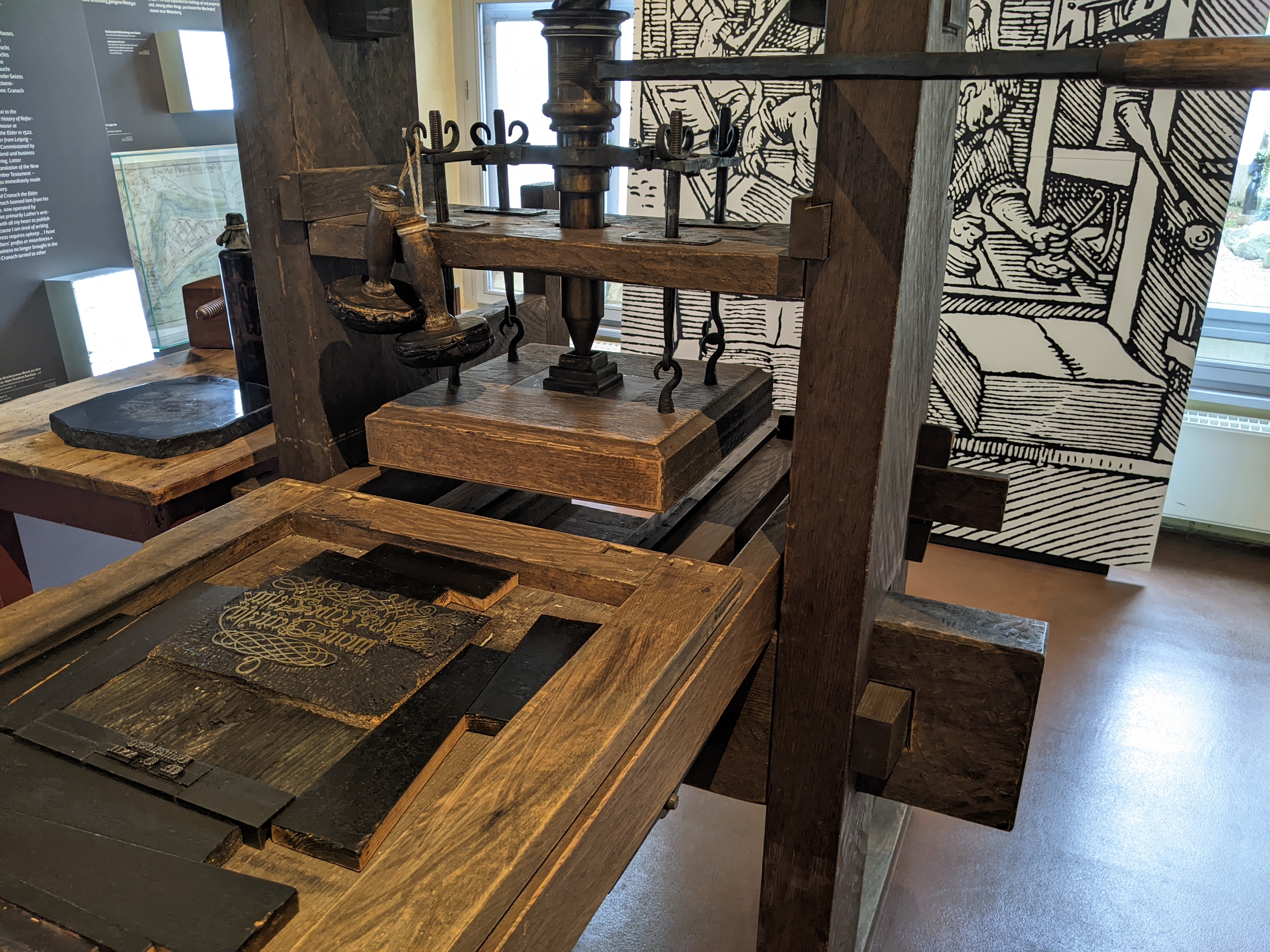 printing press at the Cranach Museum