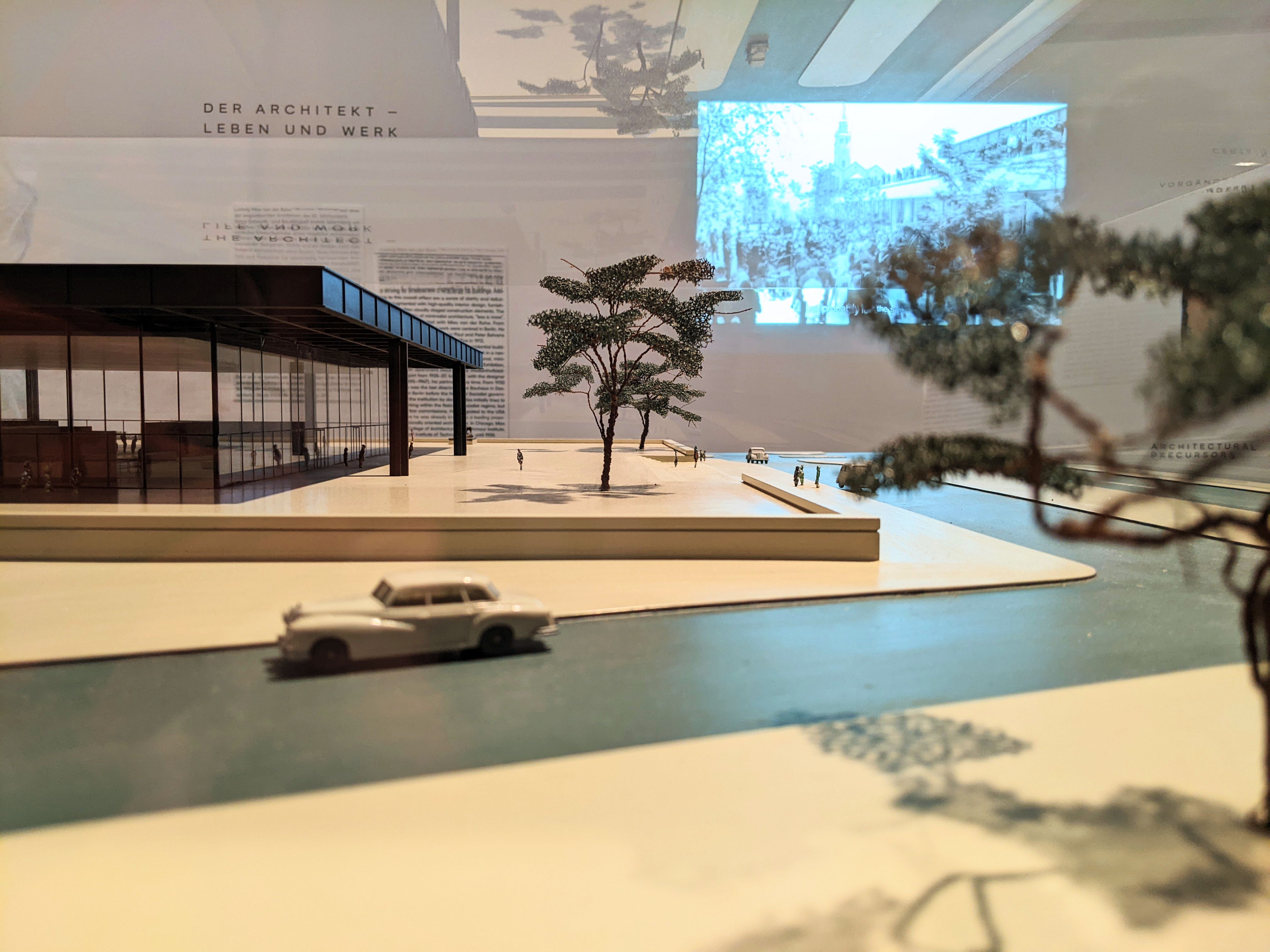 a model of the Neue Nationalgalerie